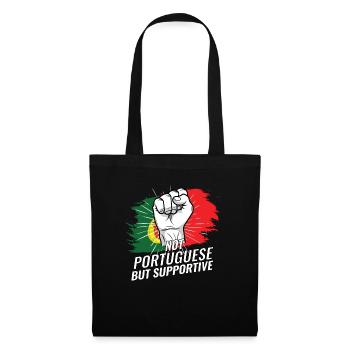 Pas portugais mais drapeau portugais de soutien - Sac en tissu - noir - Devant