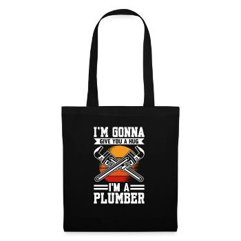 Je vais te faire un câlin Je suis plombier - Sac en tissu - noir - Devant