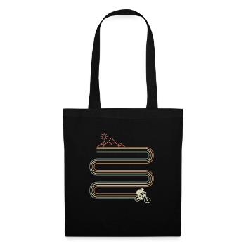 Retro MTB Mountain Bike - Sac en tissu - noir - Devant