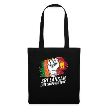 Not Sri Lankan But Supportive Sri Lanka Flag - Tote Bag - black - Front