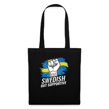 Pas suédois mais favorable à la Suède Pays du drapeau - Sac en tissu - noir - Devant