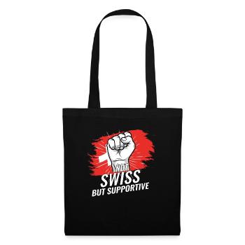 Pas suisse mais favorable Suisse Pays du drapeau - Sac en tissu - noir - Devant