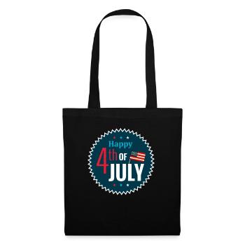 Glücklicher 4. Juli Rot, Weiß Und Blau - Stoffbeutel - Schwarz - Vorne