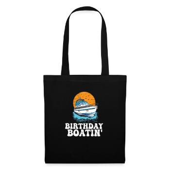 Pontoon Queen King Birthday Boatin Motorboat - Tote Bag - black - Front