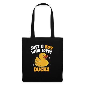 Just A Boy Who Loves Rubber Ducks Duckling Funny D - Tote Bag - black - Front