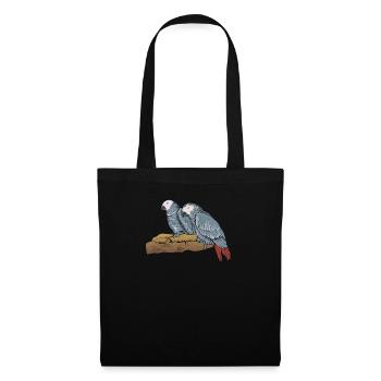 Grey Parrot I Parrot Motif for Bird Holder - Tote Bag - black - Front
