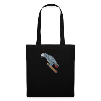 Grey Parrot I Parrot Motif for Bird Holder - Tote Bag - black - Front