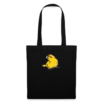 Perruche de chèvre I Motif de perruche pour porte-oiseau - Sac en tissu - noir - Devant