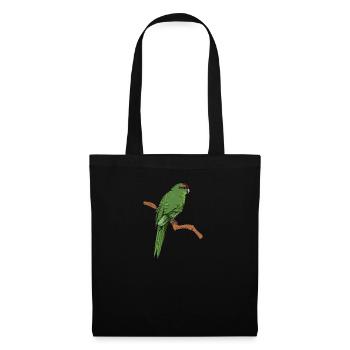 Perruche de chèvre I Motif de perruche pour porte-oiseau - Sac en tissu - noir - Devant