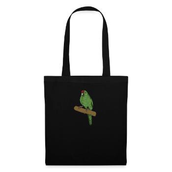 Perruche de chèvre I Motif de perruche pour porte-oiseau - Sac en tissu - noir - Devant