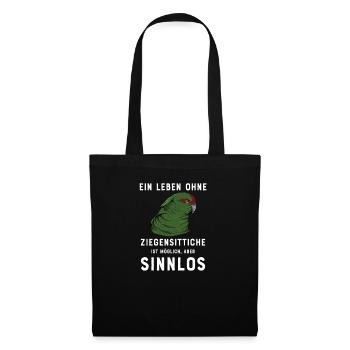 Ziegensittich I Laufsittich Motiv für Vogel Halter - Stoffbeutel - Schwarz - Vorne
