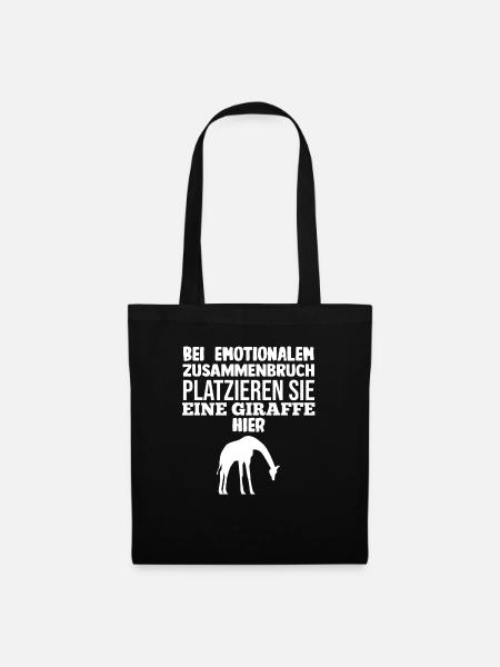 Giraffe Giraffen - Stoffbeutel - Schwarz