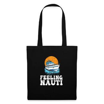 Feeling Nauti Motorboating Meme Pontoon Captain - Sac en tissu - noir - Devant