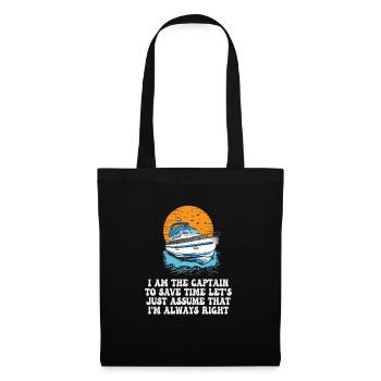 Je suis le capitaine pour gagner du temps, supposons simplement - Sac en tissu - noir - Devant