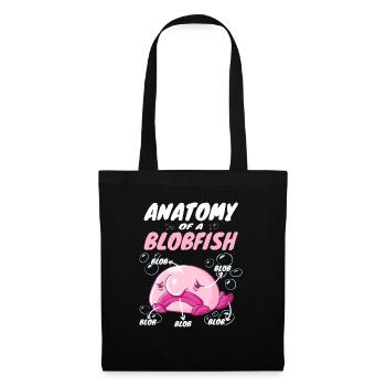Costume de Blobfish - Visage de poisson Blob laid - - Sac en tissu - noir - Devant