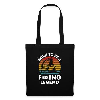 Né pour être une légende du fisching - Sac en tissu - noir - Devant