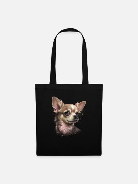 Chihuahua | Pretty Pink Rosa Mädchen Hunde Mama - Stoffbeutel - Schwarz
