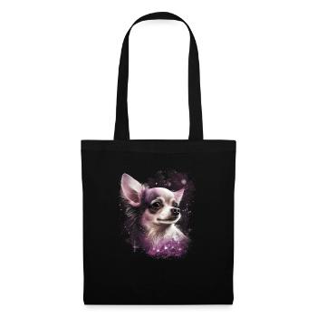 Chihuahua | Pink Jolie Rose Maman Femme ignon - Sac en tissu - noir - Devant