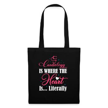Cardiology Where The Heart Is Literally - Tote Bag - black - Front