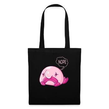 Costume de Blobfish - Visage de poisson Blob laid - - Sac en tissu - noir - Devant