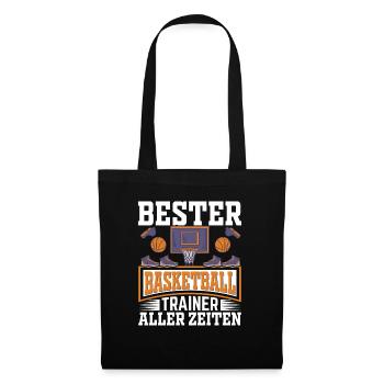 Bester Basketball Trainer aller Zeiten Verein - Stoffbeutel - Schwarz - Vorne
