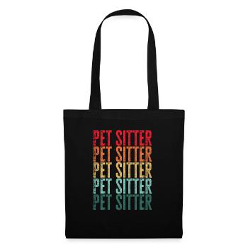 Pet Sitting Cat Dog Pet Sitter - Sac en tissu - noir - Devant
