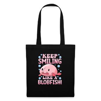 Costume de Blobfish - Visage de poisson Blob laid - - Sac en tissu - noir - Devant