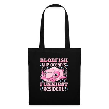 Costume de Blobfish - Visage de poisson Blob laid - - Sac en tissu - noir - Devant