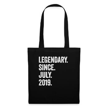4. Geburtstag 4 Jahre Legendary Since July 2019 - Stoffbeutel - Schwarz - Vorne