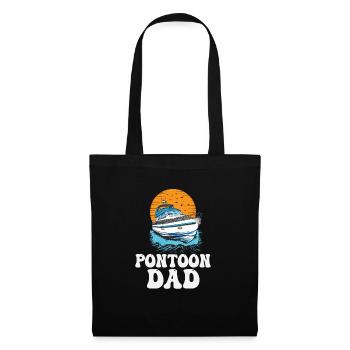 Pontoon Dad Father's Day Motorboating Pontooning - Stoffbeutel - Schwarz - Vorne