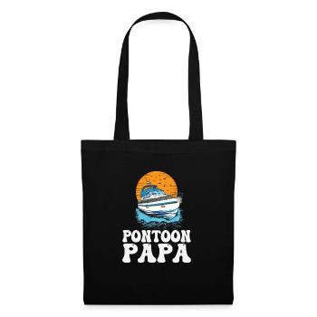 Pontoon Papa Father's Day Motorboating Pontooning - Stoffbeutel - Schwarz - Vorne