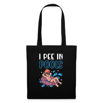 Je fais dans les piscines drôle d’humour de natation - Sac en tissu - noir - Devant