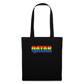 QATAR LGBTQIA - Stoffbeutel - Schwarz - Vorne