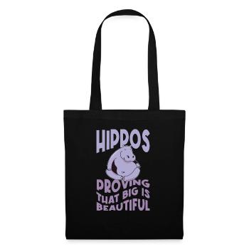 Les hippopotames prouvent que grand, c’est beau - Sac en tissu - noir - Devant