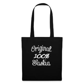 Original 100% Saskia - Stoffbeutel - Schwarz - Vorne