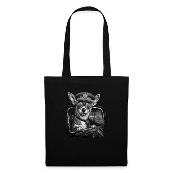 Chihuahua | Polizei Polizist Polizistin Hut - Stoffbeutel - Schwarz - Vorne