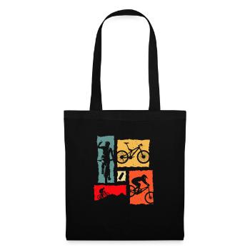 Mountainbike Retro - Stoffbeutel - Schwarz - Vorne