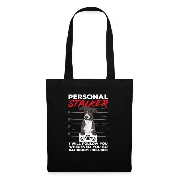 Lévrier italien Greyhound Chiens - Sac en tissu - noir - Devant