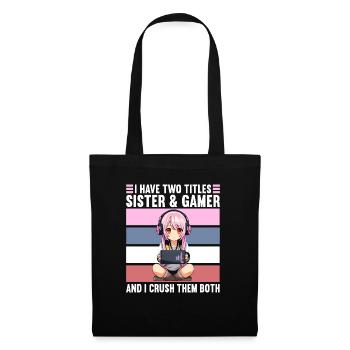 Console de jeu PC Gamer Girl Gamer Girl - Sac en tissu - noir - Devant