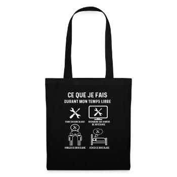bricolage temps libre bricoleur - Sac en tissu - noir - Devant
