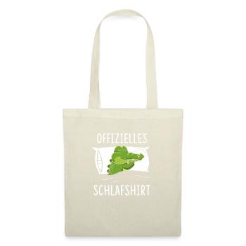 Offizielles Schlafshirt Krokodil Aligator - Stoffbeutel - Natur - Vorne