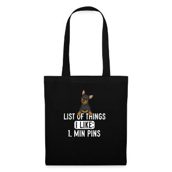 Miniature Pinscher Rehpinscher Min Pin Dog - Tote Bag - black - Front