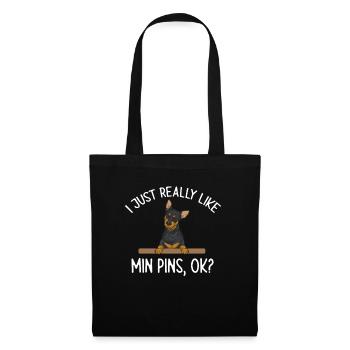 Miniature Pinscher Rehpinscher Min Pin Dog - Tote Bag - black - Front