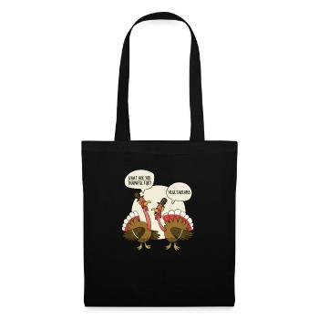 De quoi êtes-vous reconnaissant pour les dindes végétariennes dont vous parlez - Sac en tissu - noir - Devant