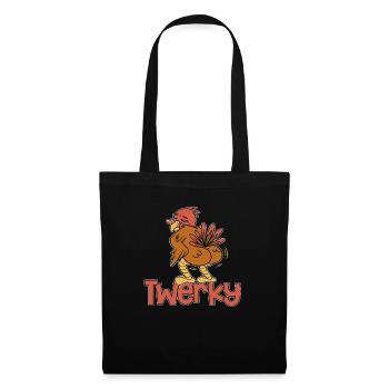 Twerky Turkey Butt Funny Thanksgiving Twerk - Tote Bag - black - Front