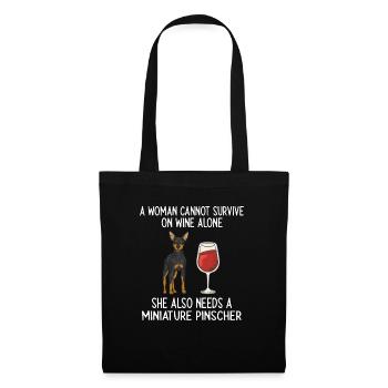 Miniature Pinscher Rehpinscher Min Pin Dog - Tote Bag - black - Front