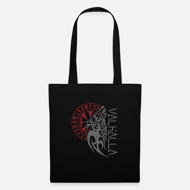 Valhalla Wolf Odin Compass - Stoffbeutel - Schwarz