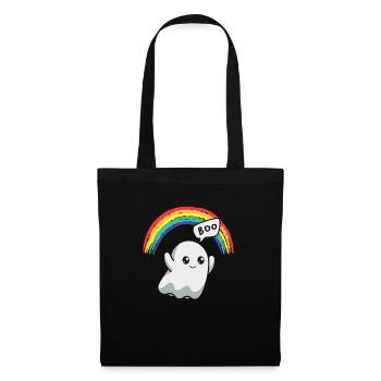 Boo Ghost Rainbow Halloween - Tote Bag - black - Front