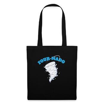4 ans 4ème anniversaire Tornade Thème Fournado - Sac en tissu - noir - Devant