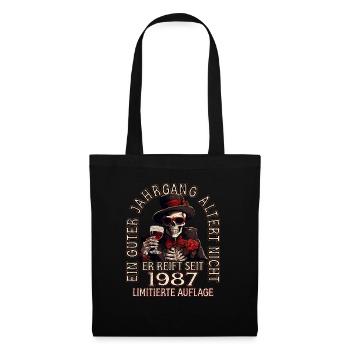 36. Geburtstag 1987 36er Guter Jahrgang - Stoffbeutel - Schwarz - Vorne